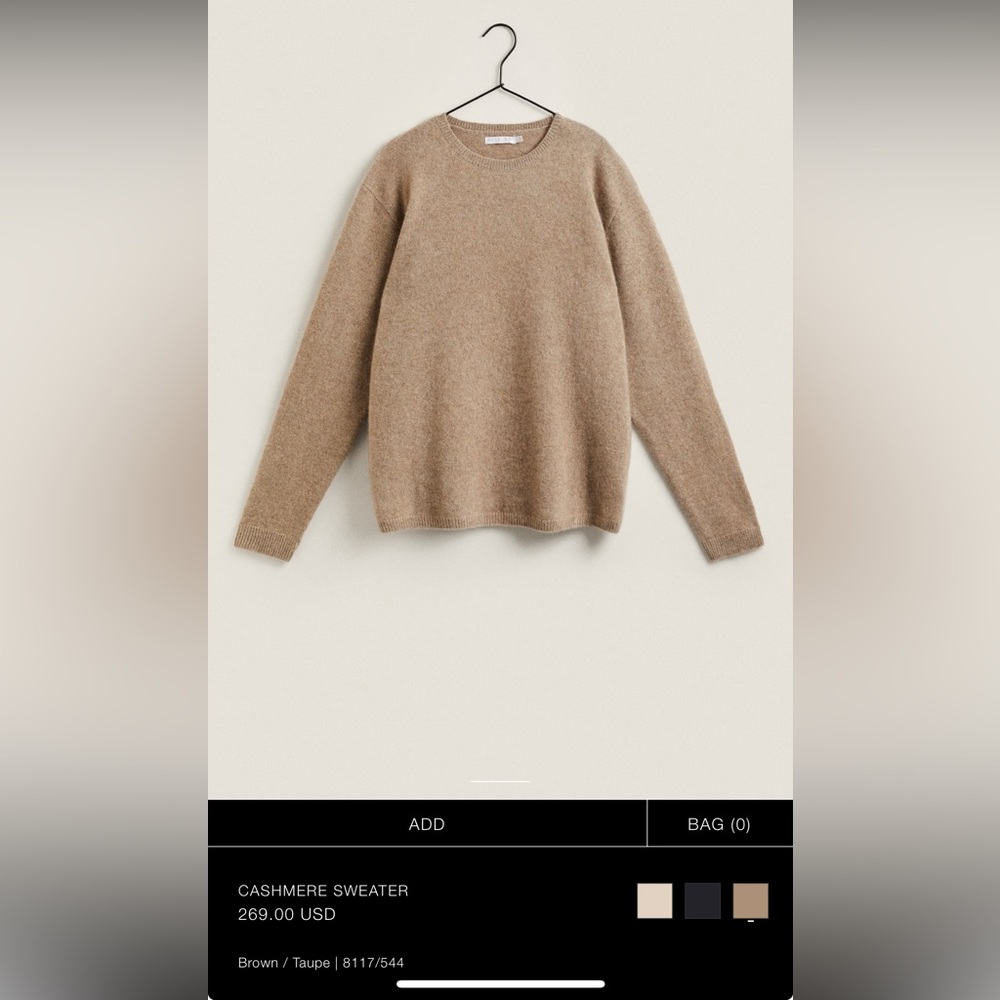 ZARA 100% Cashmere Sweater